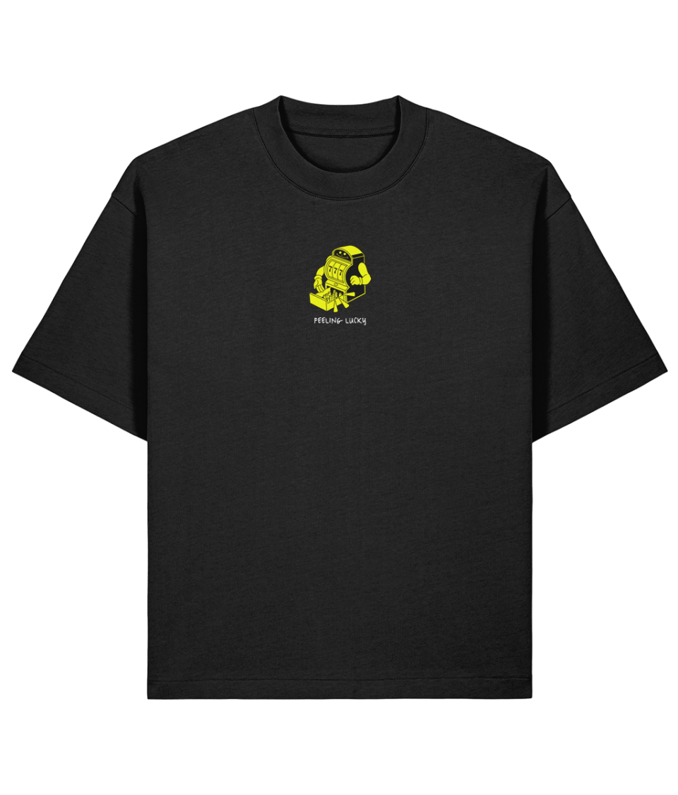 FEELING LUCKY BLACK T-SHIRT
